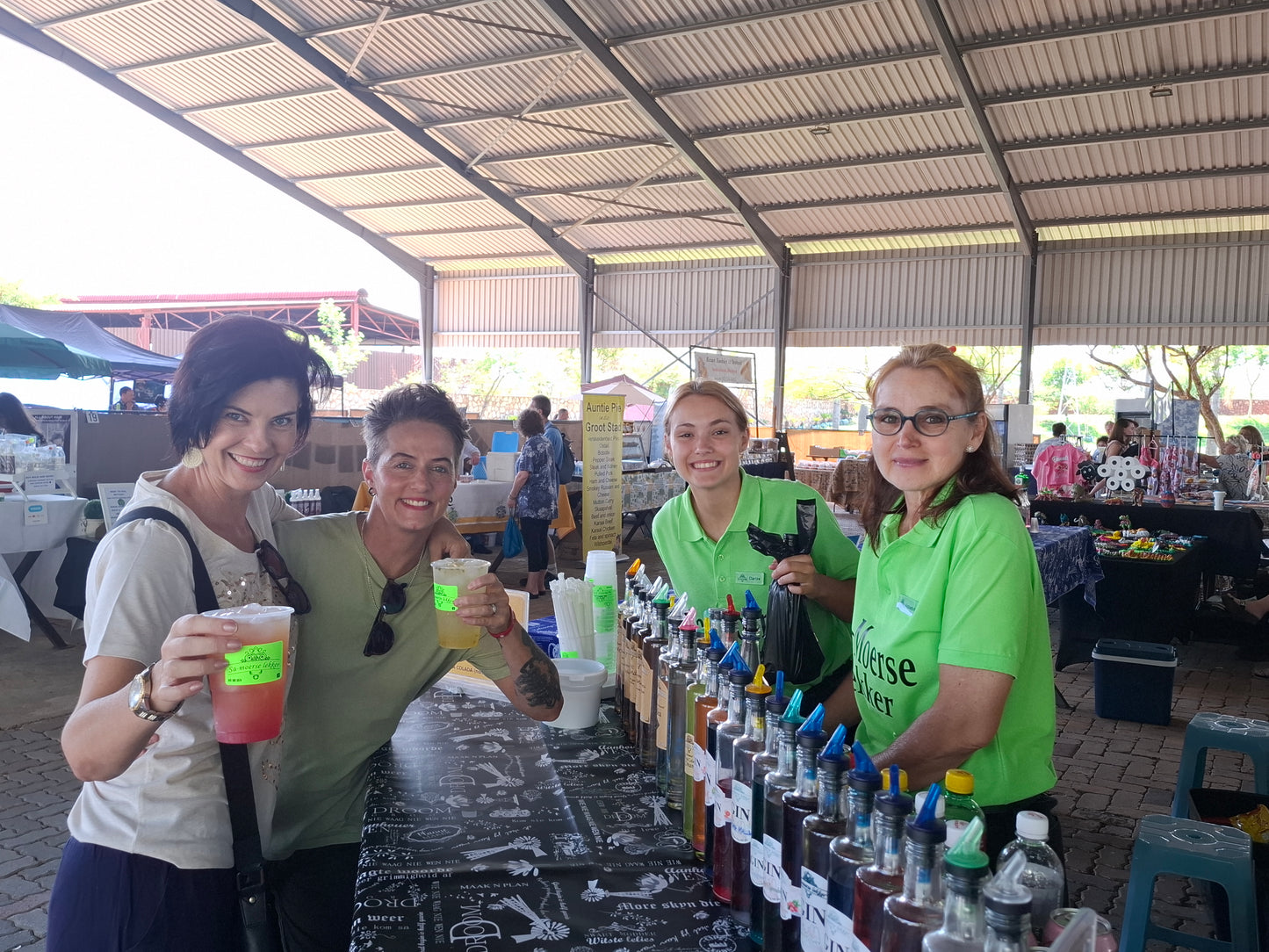 Customers at LKM with cocktails
