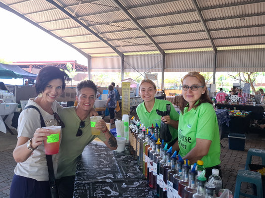 Customers at LKM with cocktails