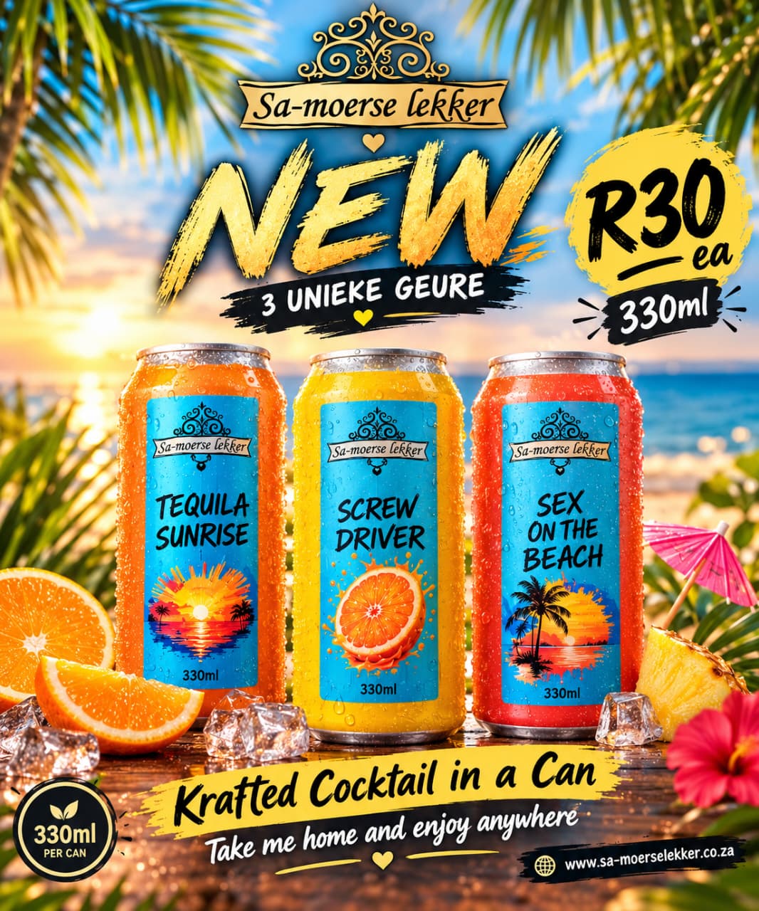 Krafted Cocktail in a can - Sex on the Beach
